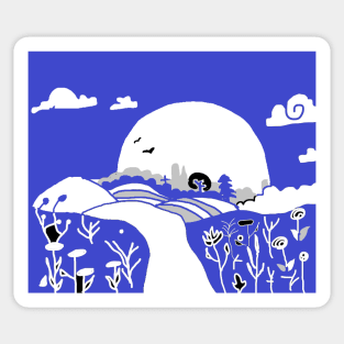 moon night Sticker